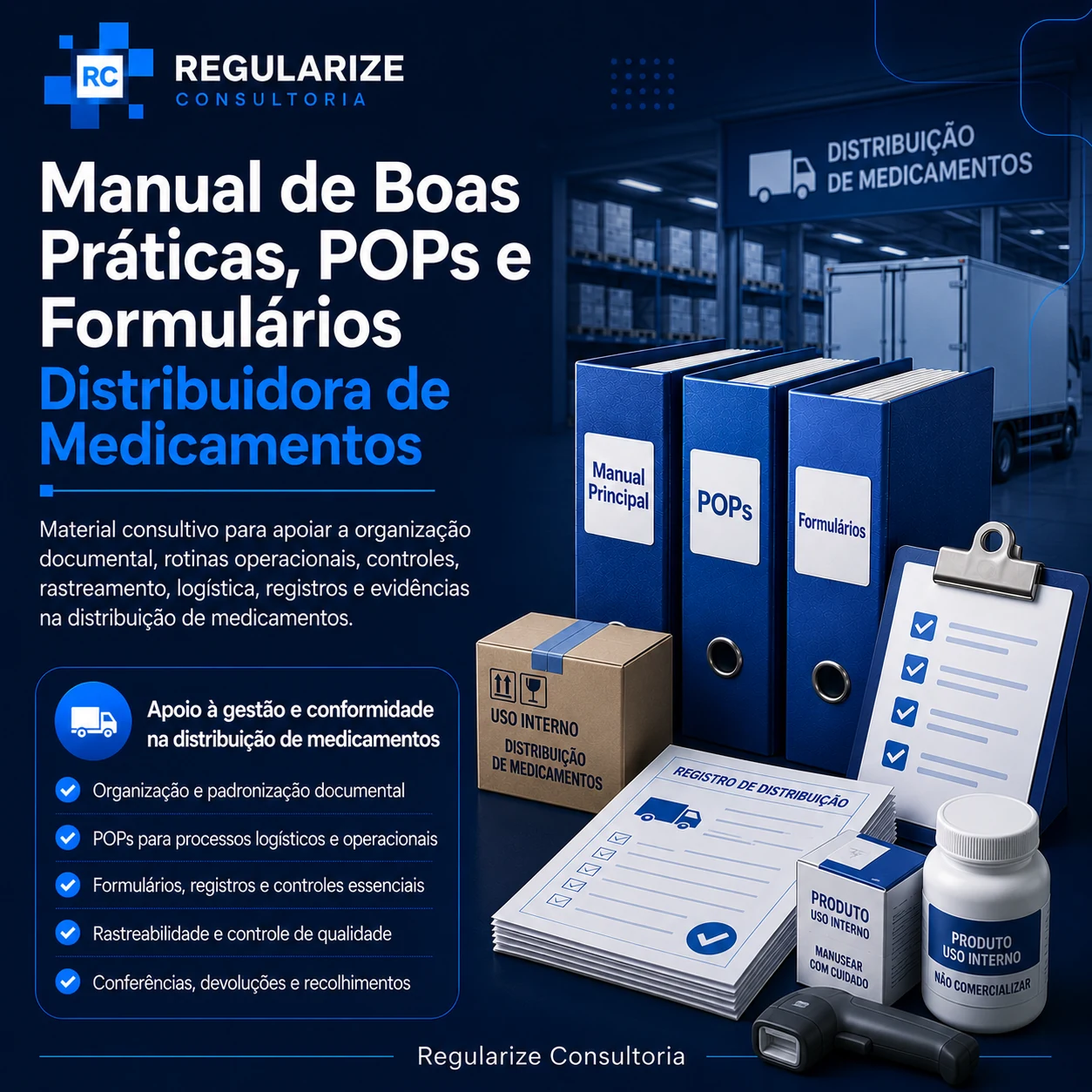 Manuais e POPs para distribuidora de medicamentos
