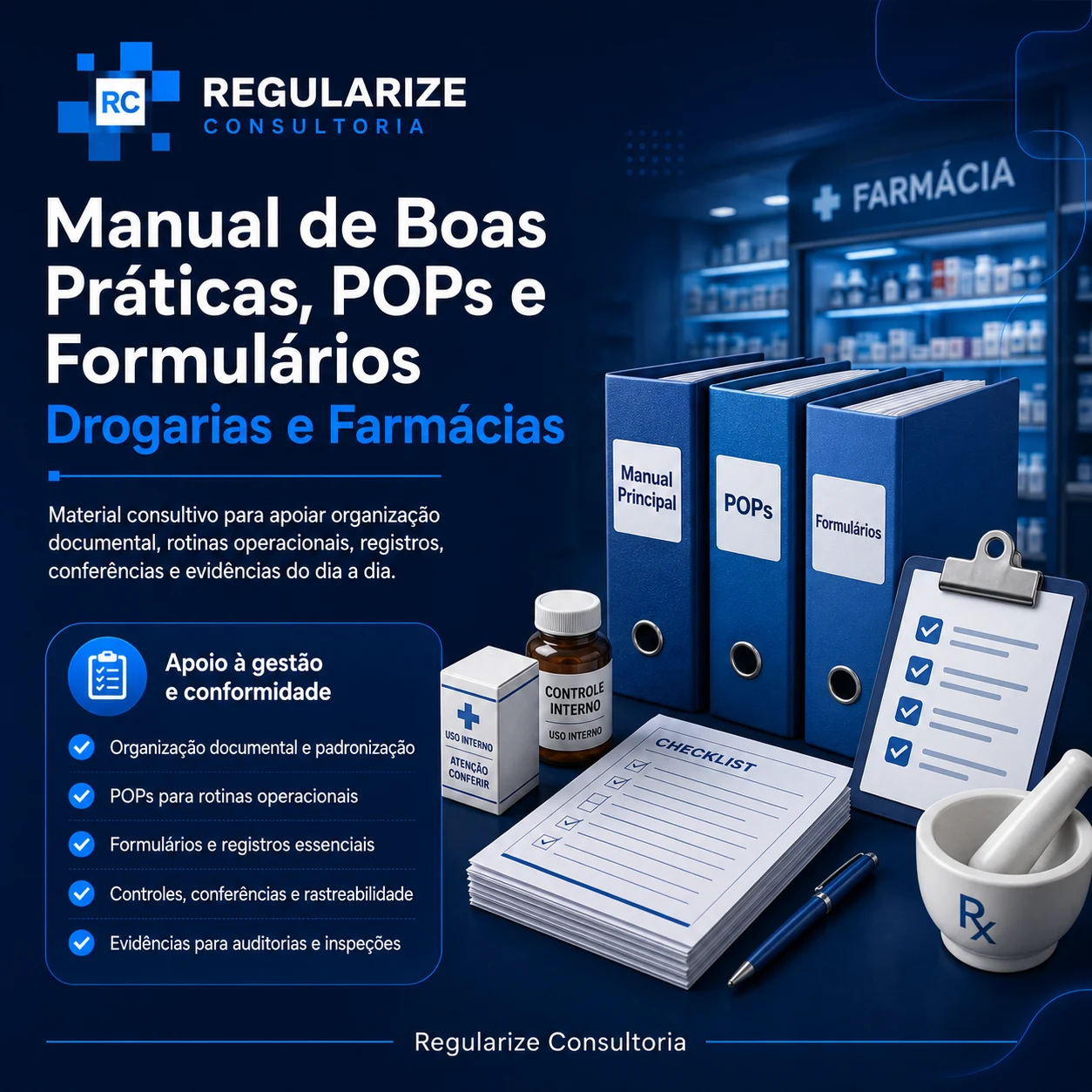 Manuais e POPs para drogarias e farmácias