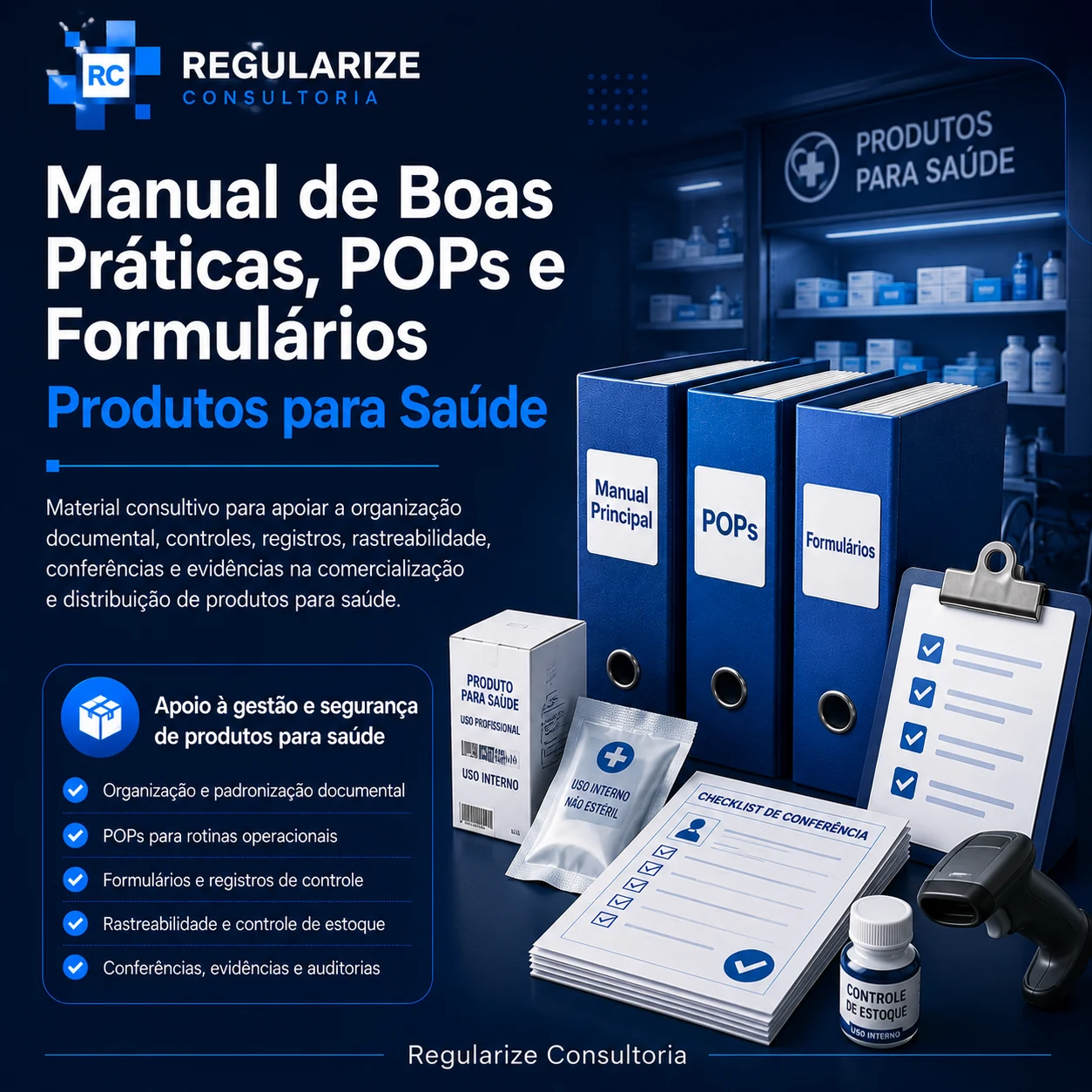 Manuais e POPs para produtos para saúde