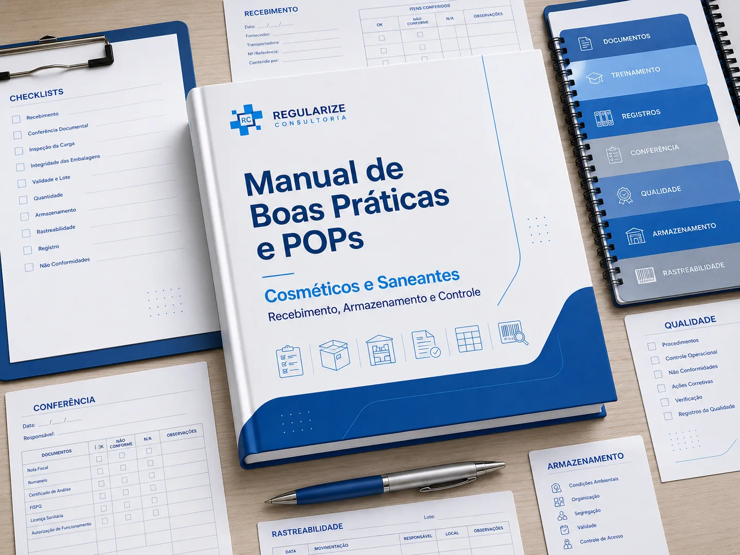 Manual de Boas Pr&aacute;ticas e POPs para Cosm&eacute;ticos e Saneantes