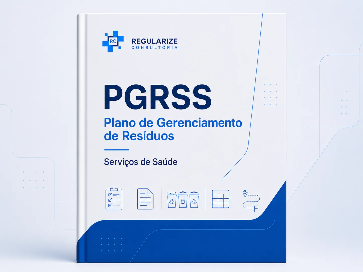 Ilustração do card PGRSS — Plano de Gerenciamento de Resíduos de Serviços de Saúde